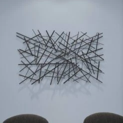 Metal Geometric Overlapping Lines Wall Decor Dark Gray - Olivia & May 25 Metal Geometric Overlapping Lines Wall Decor Dark Gray - Olivia & May -Olivia & May GUEST 98d1acac e231 46c2 8229 d6ad86ed4f83