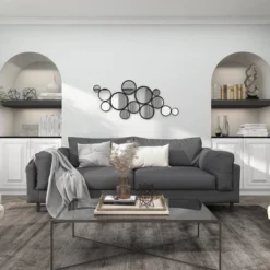 Metal Bubble Cluster Round Wall Mirror Black - Olivia & May -Olivia & May GUEST 99236c2f 20b2 4b2b 9fcb f78ad232e8eb