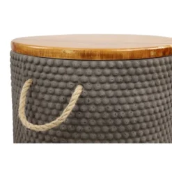 Modern Cement Accent Patio Table - Brown - Olivia & May -Olivia & May GUEST 994b6c54 f466 4e3d a230 08d3f2c8ced3