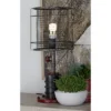 10" X 21" Industrial Accent Lamp With Iron Wire Cage Shade Red/Black - Olivia & May -Olivia & May GUEST 99b3cff1 9b9b 497c 940d 5dcb6594aca5