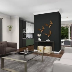 Resin Bird Metallic 3D Sculpted Wall Decor Set Of 3 Gold - Olivia & May -Olivia & May GUEST 99cd5cf2 683e 4214 863a 749200aad927