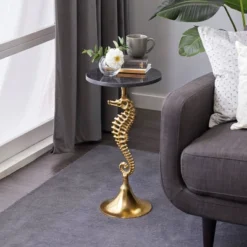 Coastal Seahorse Accent Table Gold - Olivia & May 39 Coastal Seahorse Accent Table Gold - Olivia & May -Olivia & May GUEST 99ded468 6eff 4375 a6db 5f3e21320934