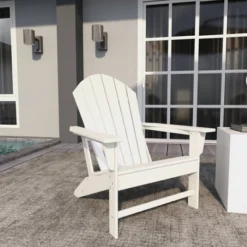32"x37" Traditional Resin Adirondack Chair - White - Olivia & May -Olivia & May GUEST 9a9f4817 094b 462b b214 9dc35b85b01d