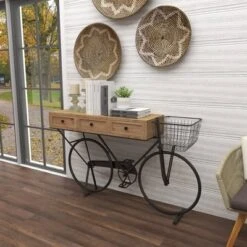 Farmhouse Metal Console Table Red - Olivia & May -Olivia & May GUEST 9af034a1 278d 4bfd 888f 0b26731b5b7f