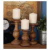 Set Of 3 Rustic Pillar Candle Holder - Olivia & May -Olivia & May GUEST 9afd47fd 361a 4fe0 8dcc b303646f3336