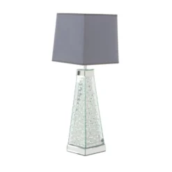 Contemporary Glass Mirrored Table Lamp Silver - Olivia & May -Olivia & May GUEST 9b933cbd 47bb 414b b505 01e94ce36eec