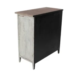 Natural Wood Cabinet With Trellis Doors Light Brown - Olivia & May -Olivia & May GUEST 9ba089bc 3efc 404e a42b a4444a8d3a5f