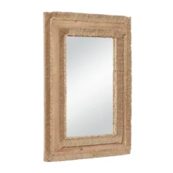 Bohemian Wood Rectangle Wall Mirror Brown - Olivia & May -Olivia & May GUEST 9bab7e82 f132 485d b979 cfbcec2cc57d
