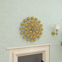 Metal Starburst Wall Decor With Orb Detailing Gold - Olivia & May -Olivia & May GUEST 9bbc7c8a aa69 48a4 939f e56aba512c2e