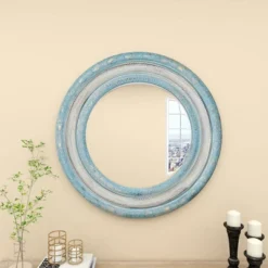 Wood Floral Carved Wall Mirror Beige - Olivia & May 25 Wood Floral Carved Wall Mirror Beige - Olivia & May -Olivia & May GUEST 9bf741d7 e4e8 488a 9df2 e46d6b45fcdf