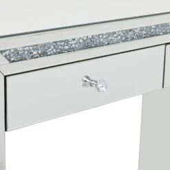 Glam Mirror And Glass Console Table Desk Silver - Olivia & May -Olivia & May GUEST 9c236bcf 5ee1 478e bbab acf2a4d619a2