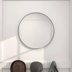 Contemporary Wood Round Frameless Wall Mirror - Olivia & May 29 Contemporary Wood Round Frameless Wall Mirror - Olivia & May -Olivia & May GUEST 9c64e95b b11a 4a9d b722 307438a1e01a