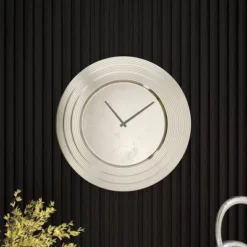 24" X 24" Round Aluminum Layered Rim Wall Clock - Olivia & May -Olivia & May GUEST 9cdf5063 8d11 4abe 9a8b 36aa555f27e2