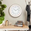 Farmhouse Metal Vintage Wall Clock White - Olivia & May