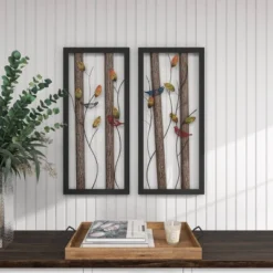 Set Of 2 Metal Bird Wall Decors With Real Wood Detailing Black - Olivia & May 20 Set Of 2 Metal Bird Wall Decors With Real Wood Detailing Black - Olivia & May -Olivia & May GUEST 9e894842 258d 4fce b005 4bd742e21010