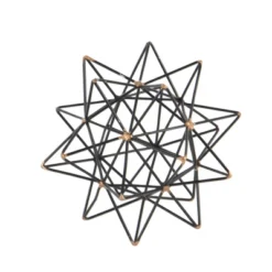 Modern Reflections Iron Geodesic Decorative Star (7") - Olivia & May -Olivia & May GUEST 9e8bd04b d7fc 4966 a292 840d4849bef3
