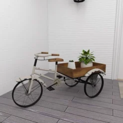 48" Wide Planter Rustic Iron Bicycle Inspired Flower Cart Brown - Olivia & May -Olivia & May GUEST 9eccc1ea d4ec 42ba b2d2 77788ab47046