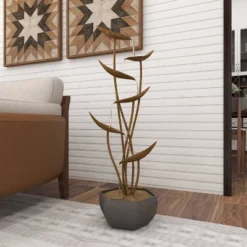 43" Metal Rustic Fountain Gold - Olivia & May -Olivia & May GUEST 9efeae7d a39e 4ed8 bba8 e5d2612eac5d