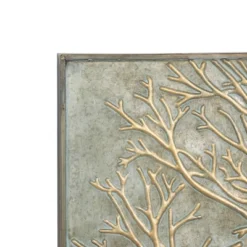 Metal Tree Wall Decor With Embossed Design Set Of 4 Brown - Olivia & May -Olivia & May GUEST 9fdf5679 abbb 4e4c 83e1 9ae3c8e2551d