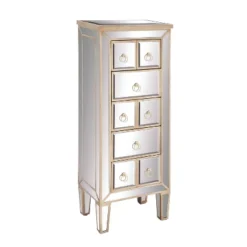 Glam Mirrored Tall 8 Drawer Chest Beige - Olivia & May -Olivia & May GUEST a02ce7f3 2d32 471a a717 4ad80d24e0a7