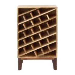 Modern Wood Wine Rack Brown - Olivia & May