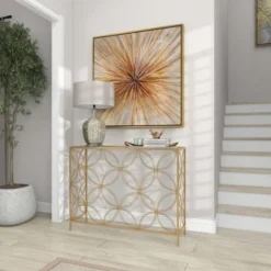 Contemporary Metal Console Table Gold - Olivia & May -Olivia & May GUEST a0bfd161 19e9 40c2 8204 24940610c54c