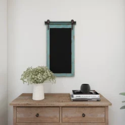 Wood Sign Wall Decor With Chalkboard Blue - Olivia & May -Olivia & May GUEST a0e42545 caa2 45a6 b6f0 0d144c78a58c