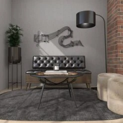 Metal Music Notes Wall Decor Black - Olivia & May -Olivia & May GUEST a0e94c60 8c5b 44aa be9b d8a199ace24d