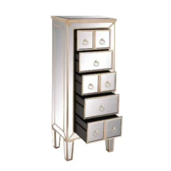 Glam Mirrored Tall 8 Drawer Chest Beige - Olivia & May -Olivia & May GUEST a100c28c 5b66 4307 aa8b 09fe44e97e4c