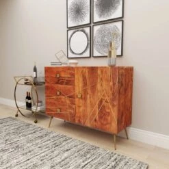 Modern Metal Buffet Brown - Olivia & May -Olivia & May GUEST a11670b3 648c 43e4 9506 da664583d9bb