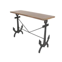 Coastal Anchor Metal Console Table Brown - Olivia & May -Olivia & May GUEST a12ae4f4 9af7 46ea 8ac5 3ffe17f90647