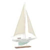 22" X 14" Decorative Coastal Pine Wood And Linen Sailing Boat Sculpture - Olivia & May -Olivia & May GUEST a1afaa43 6422 43f5 86eb e8245a80a470