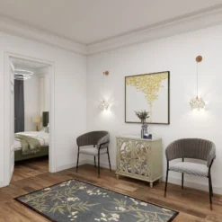 Glam Mirrored And Patterned Wood Cabinet Beige - Olivia & May -Olivia & May GUEST a1f5af4f e196 4ab0 8932 e47d8b2a10ee