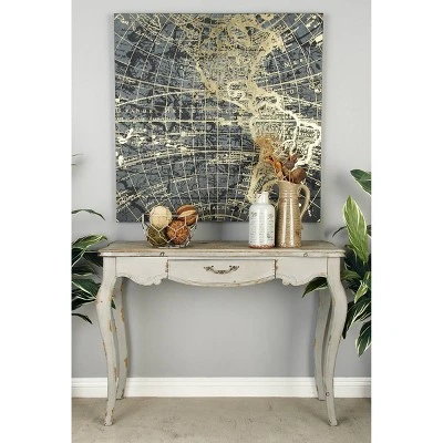Farmhouse Vintage Console Table White - Olivia & May 3 Farmhouse Vintage Console Table White - Olivia & May