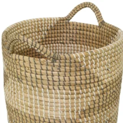 Set Of 3 Seagrass Storage Baskets Natural - Olivia & May -Olivia & May GUEST a22d5ac8 d713 4489 8d77 6ce8f92f30d6