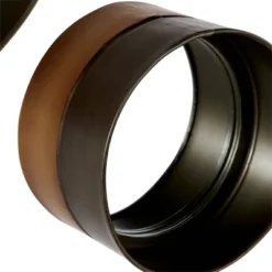 Contemporary Metal Wall Mirror Set Of 3 Dark Brown - Olivia & May -Olivia & May GUEST a26b6b55 71da 4498 8c36 b6044273ead4