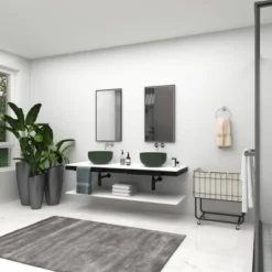 Contemporary Wood Rectangle Shaped Wall Mirror With Thin Minimalistic Frame - Olivia & May -Olivia & May GUEST a299efb5 1bad 4052 899d df2cd436ceb1