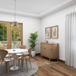 Traditional Carved Wood Curved Cabinet Brown - Olivia & May -Olivia & May GUEST a2e1b1d6 06cd 457a aca1 7bcd9a29b49c