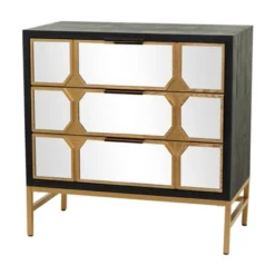 Glam Mirrored Wood Chest - Olivia & May -Olivia & May GUEST a334279a 27d6 41d1 9418 08c53ab1bfc9