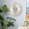 24" X 24" Round Aluminum Layered Rim Wall Clock - Olivia & May
