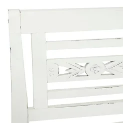 Farmhouse Mahogany Bench White - Olivia & May -Olivia & May GUEST a38d4dba 8a2a 496b 98ec 8efd05fa17ab