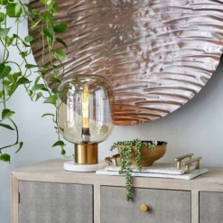 Modern Metal Table Lamp Gold - Olivia & May