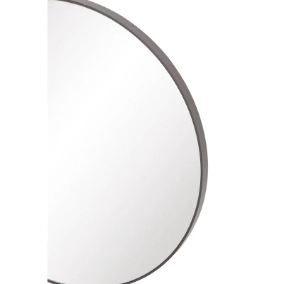 Contemporary Wood Round Frameless Wall Mirror - Olivia & May 6 Contemporary Wood Round Frameless Wall Mirror - Olivia & May - Image 4