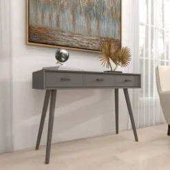 Modern 3 Drawer Wood Console Table Black - Olivia & May -Olivia & May GUEST a586852b 6508 4e8b 9a5a 4b14a4c32635