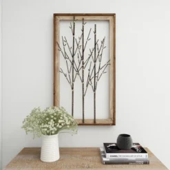 Contemporary Metal Nature Wall Decor Brown - Olivia & May -Olivia & May GUEST a5c51154 4ae6 48f4 8dbb de2ea8c70b62