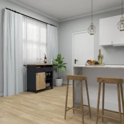 Industrial Rolling Cart Black - Olivia & May -Olivia & May GUEST a70a1325 25ad 460d bc6f e18a60355d46