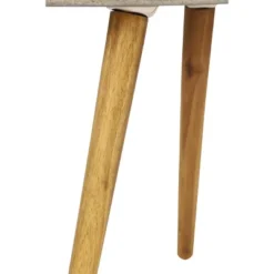 16"x16" Mid-Century Wood Outdoor Accent Table Gray - Olivia & May -Olivia & May GUEST a730c7d2 7301 4d9e b629 e33d0ed5a494