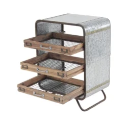 Industrial Chest With 3 Drawers Brown - Olivia & May -Olivia & May GUEST a7b9779a d5ea 4ff9 9730 c13ef9471ac4