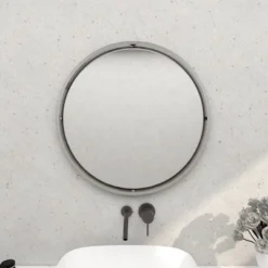 Contemporary Metal Wall Mirror Silver - Olivia & May -Olivia & May GUEST a85c2de9 8137 479f bf2d b3f19a23df7d