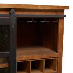 Industrial Wood Standing Wine Rack Brown - Olivia & May -Olivia & May GUEST a85cf4c1 66f0 409c ab79 7f334820a217